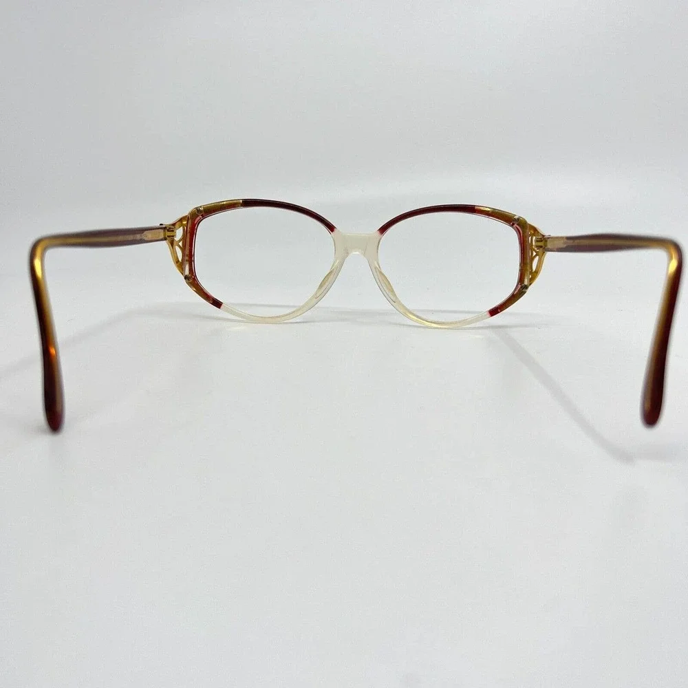 GMV Eyeglasses Frames Vintage‎ 80's Round Clear Red 54-16-130 H8777